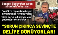 Başkan Tugay'dan 'siyasi müdahale' eleştirisi: Kentte sorun çıkınca sevinçte deliye dönüyorlar!