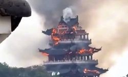 Çin’deki tarihi Yongqing Tapınağı'nda yangın çıktı