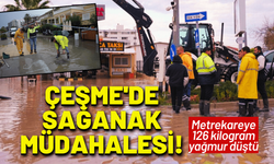 Çeşme'de sağanak müdahalesi! Metrekareye 126 kilogram yağmur düştü