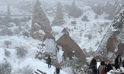 Kapadokya, beyaz örtüyle kaplandı