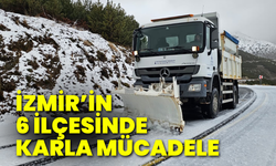 İzmir’in 6 ilçesinde karla mücadele