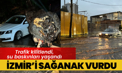 İzmir’i sağanak vurdu: Trafik kilitlendi, su baskınları yaşandı