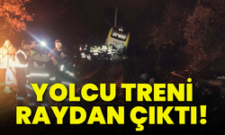 Toprak kaydı, yolcu treni raydan çıktı!