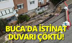 İzmir Buca'da istinat duvarı çöktü!