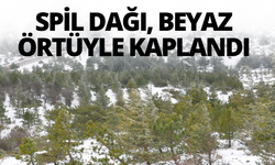 Spil Dağı, beyaz örtüyle kaplandı