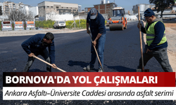 Bornova'da yol çalışmaları hız kesmiyor