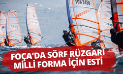 Foça'da sörf rüzgarı milli forma için esti
