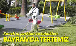 Konak'ın parkları bayramda çiçek gibi