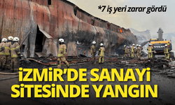 İzmir'de sanayi sitesinde yangın; 7 iş yeri zarar gördü
