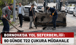 Bornova'da yol seferberliği: 90 günde 722 çukura müdahale