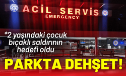 Parkta rastgele bıçak sallayan kişi, 2 yaşındaki Samet’i boğazından yaraladı