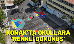 Konak'ta okul bahçelerine 'renkli dokunuş'