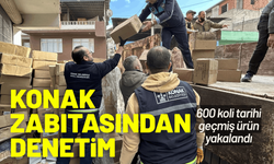 Konak zabıtası, 600 koli tarihi geçmiş ürün yakaladı