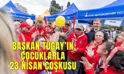 Başkan Tugay, çocuklarla 23 Nisan coşkusunu paylaştı