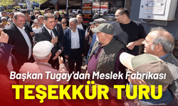Başkan Tugay'dan Meslek Fabrikası için teşekkür turu