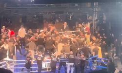 Trabzon'da boks maçında kavga kamerada