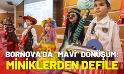 Bornova'da "Mavi" dönüşüm: Miniklerden defile