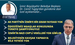 Başkan Cemil Tugay'dan gündeme dair özel açıklamalar....