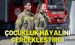 Çocukluk hayalini gerçekleştirdi: İzmir İtfaiyesi'nde göreve başladı