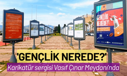 'Gençlik Nerede?' karikatür sergisi Vasıf Çınar Meydanı’nda