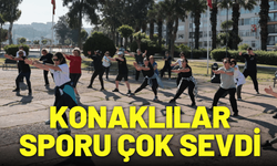 Konaklılar açık havada sporu çok sevdi