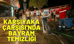 Karşıyaka Çarşısı'nda dip bucak bayram temizliği