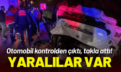 Otomobil kontrolden çıktı, takla attı: 4 kişi yaralandı