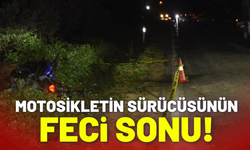 Motosikletin sürücüsünün feci sonu!