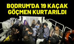Bodrum'da 19 kaçak göçmen kurtarıldı