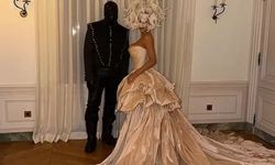 Kanye West ve Bianca Censori kutlamada! Bu sefer elbisenin belden aşağısını söktü attı
