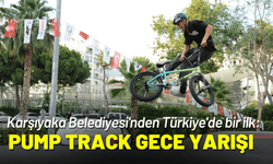 Karşıyaka'da pump track gece yarışı