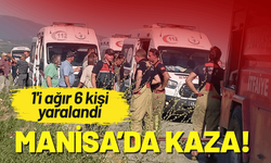 Manisa’da özel halk minibüsü devrildi: 6 kişi yaralı