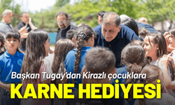 Başkan Tugay’dan Kirazlı çocuklara karne hediyesi