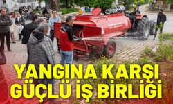 Köylülerle yangına karşı güçlü iş birliği