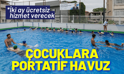 Büyükşehir'den çocuklara portatif havuz
