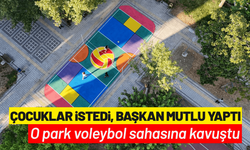 Çocuklar istedi, Başkan Mutlu yaptı: O park voleybol sahasına kavuştu