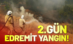 Edremit'te yangın 2'nci gününde