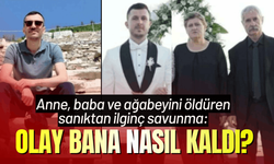 Anne, baba ve ağabeyini öldüren sanıktan ilginç savunma: Olay bana nasıl kaldı anlamıyorum