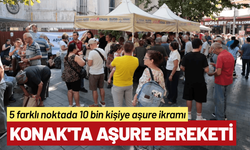 Konak'ta aşurenin bereketi 10 bin kişiyle paylaşıldı