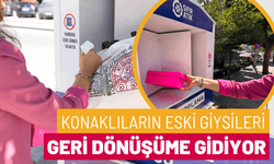 Konaklıların eski giysileri geri dönüşüme gidiyor