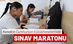 Konak'ın Cumhuriyet Kütüphaneleri'nde sınav maratonu