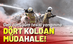 Fabrika yangınına dört koldan müdahale!