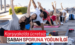 Karşıyaka'da ücretsiz sabah sporuna yoğun ilgi