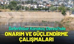 Seferihisar Karakoç Deresi'nde onarım ve güçlendirme çalışmaları