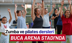 Zumba ve pilates dersleri Buca Arena Stadı'nda