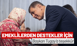 Emeklilerden destekler için Başkan Tugay’a teşekkür