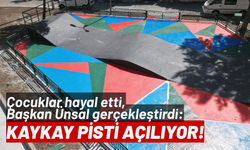 Çocuklar hayal etti, Başkan Ünsal gerçekleştirdi: Kaykay Pisti açılıyor!