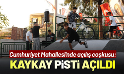 Cumhuriyet Mahallesi'nde açılış coşkusu: Çocukların kaykay pisti hayali gerçek oldu!