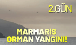 Marmaris'te orman yangını ikinci gününde!