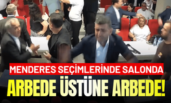 Menderes seçimlerinde, salonda arbede üstüne arbede!